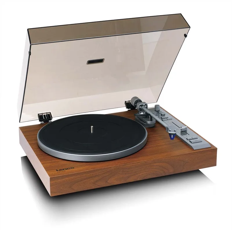 Platenspeler met Bluetooth - Direct drive - Ortofon 2M Blue cartridge - LBT-515WD by Lenco in Hout – product photo