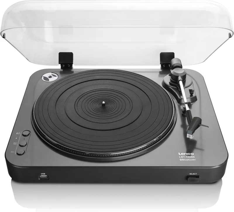 Platenspeler met Bluetooth - LBT-120BK van Lenco in Zwart – productfoto