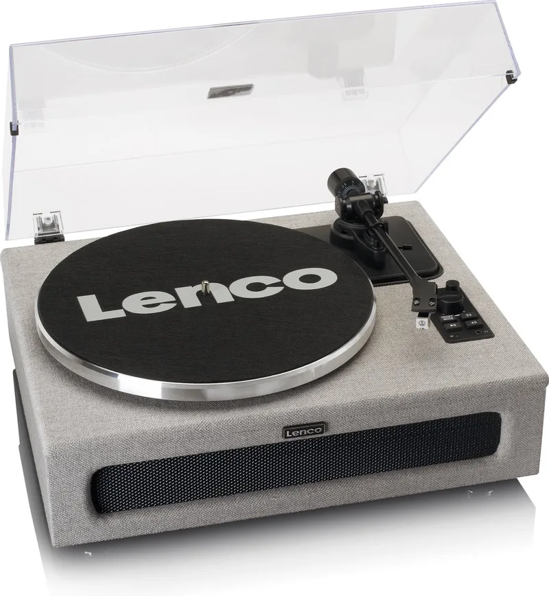 Platenspeler met Bluetooth - Vier ingebouwde Speakers 40W RMS - LS-440GY - Grijs van Lenco in LS-440 – Grijs – productfoto