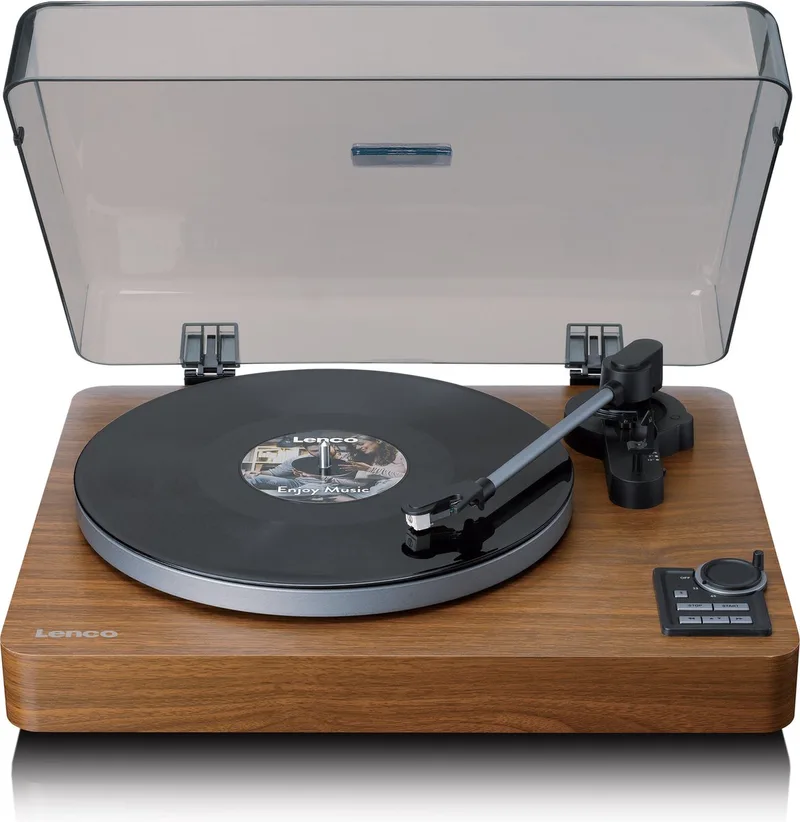 Platenspeler - Volledig automatische Platenspeler - Bluetooth en Voorversterker - LBTA-165WD van Lenco in Hout – productfoto