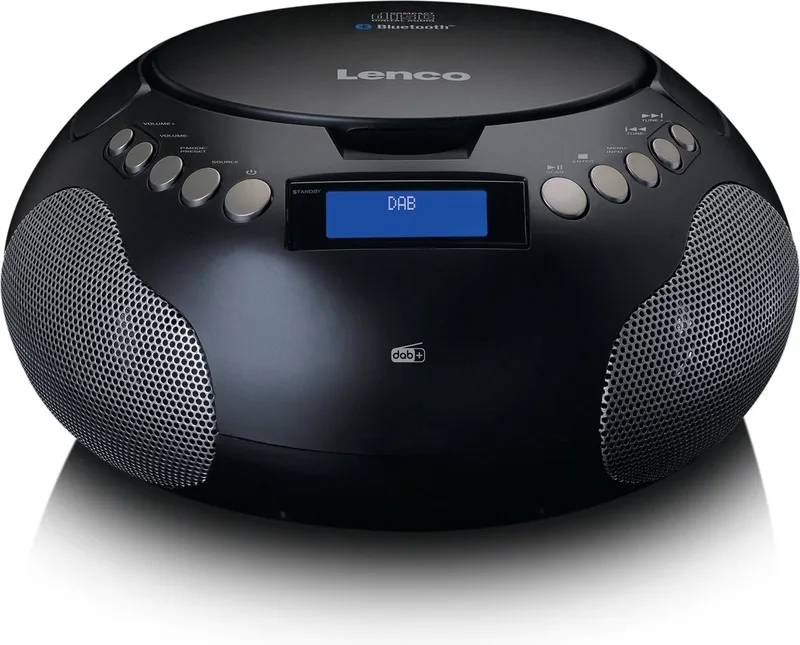 Radio op Batterijen - Draagbare Radio met DAB FM en Bluetooth - SCD-341BK - Noodradio - Noodpakket von Lenco in Schwarz – Produktfoto
