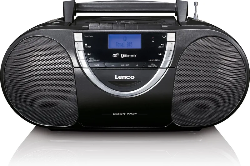 SCD-6900GY - Draagbare radio CD speler met DAB+ en Bluetooth® - Grijs van Lenco in Zwart-Zilver – productfoto
