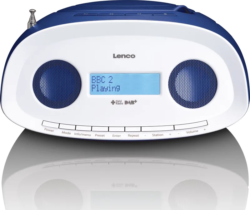 SCD-69BU - Draagbare radio cd speler met DAB en USB-ingang - Blauw van Lenco in Blauw-Wit – productfoto