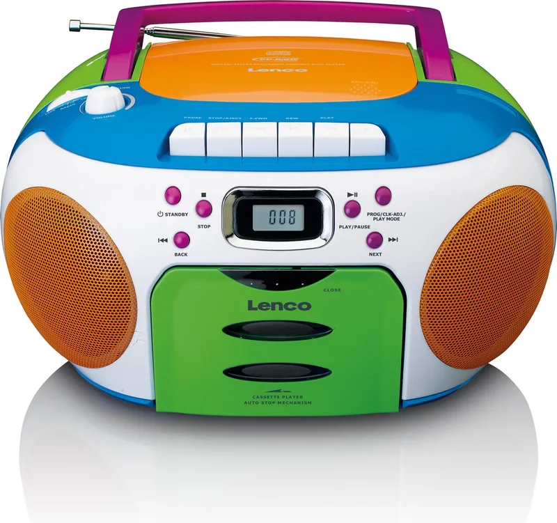 SCD-971 - Draagbare radio met cassette speler - Kids by Lenco in Multicolour – product photo