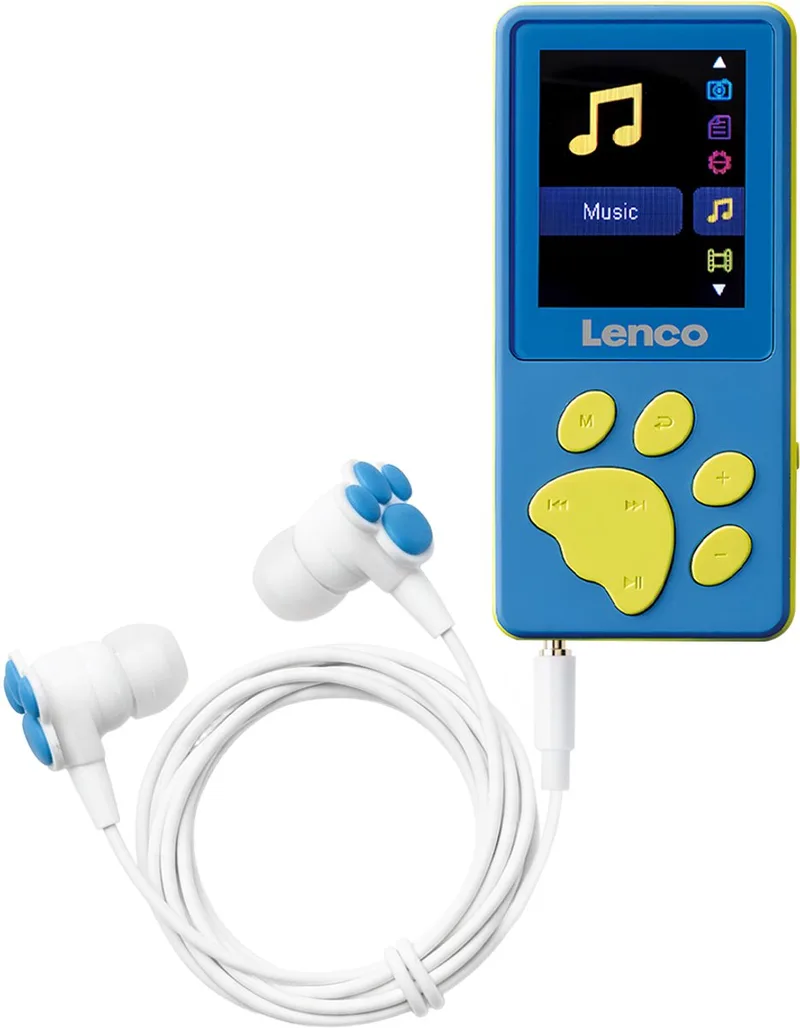 Xemio-560 - MP3 speler met 8GB geheugen en oordopjes van Lenco in Blauw – productfoto
