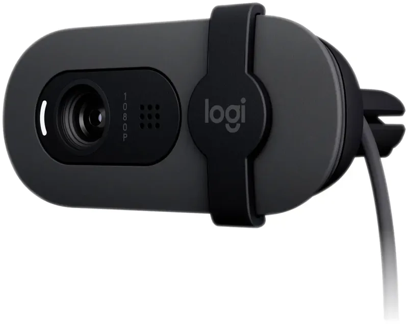 BRIO 105 Full HD-webcam 1920 x 1080 Pixel Geïntegreerd afdekpaneel, Microfoon by Logitech in Black – product photo 1 of 3