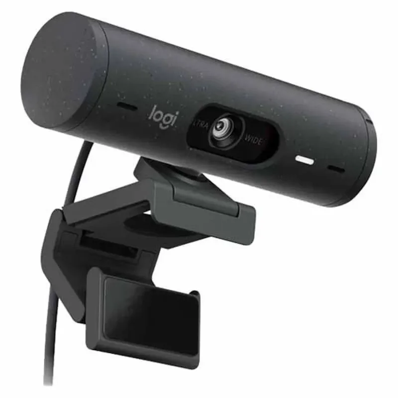 Brio 500 Full HD-Webcam Klemm-Halterung, Stereo-Mikrofon, Integrierte Abdeckblende fra Logitech – produktbillede 6 af 6