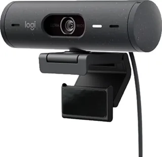 Brio 500 Full HD-Webcam Klemm-Halterung, Stereo-Mikrofon, Integrierte Abdeckblende fra Logitech – produktbillede 1 af 6