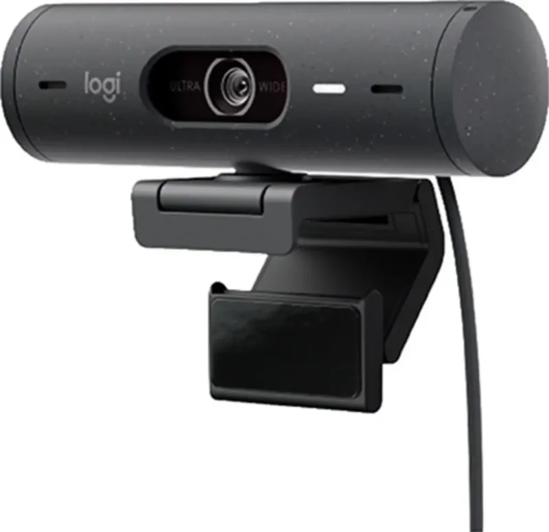 Brio 500 Full HD-Webcam Klemm-Halterung, Stereo-Mikrofon, Integrierte Abdeckblende fra Logitech – produktbillede 1 af 6