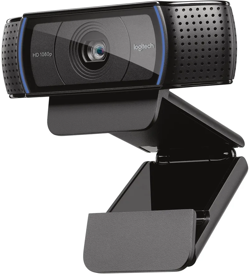 C920 - HD Pro Webcam - Full HD 1080p - Bedraad - Twee microfoons van Logitech in Zwart – productfoto