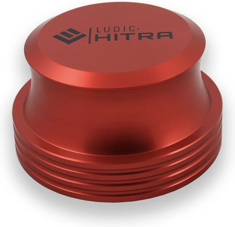 Platenpuck of Aandrukgewicht voor Platenspeler - Hifi Record Clamp - Record Clamp - High End Stabilizer voor Draaitafel by Ludic Audio in Red – product photo