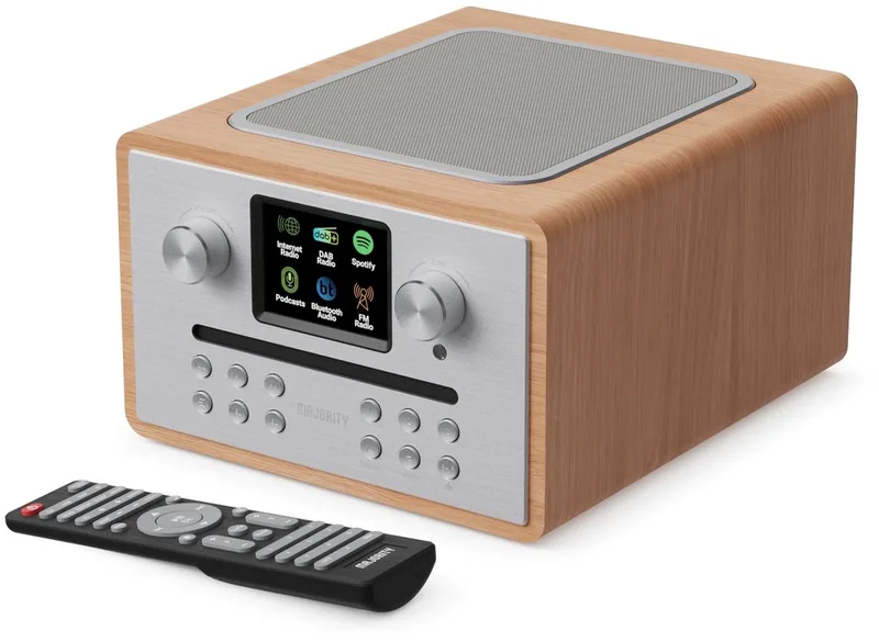 Homerton 2 - Internetradio - DAB+/FM - CD Speler - Bluetooth - Dubbele Wekker - Eikenkleur van Majority in Eiken – productfoto