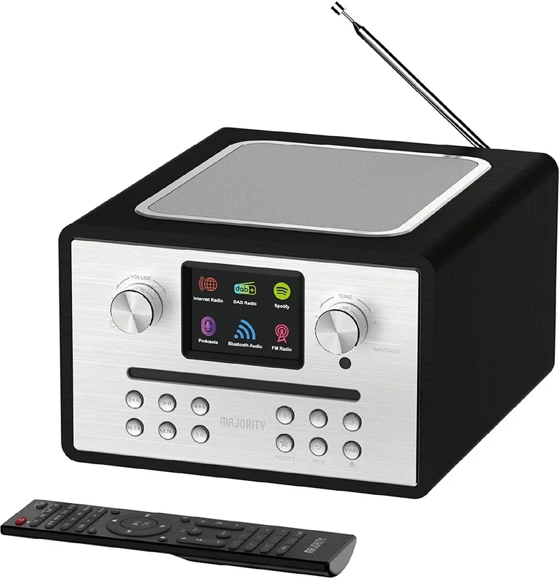 Homerton 2 - Internetradio - DAB+/FM - CD Speler - Bluetooth - Dubbele Wekker by Majority in Black – product photo