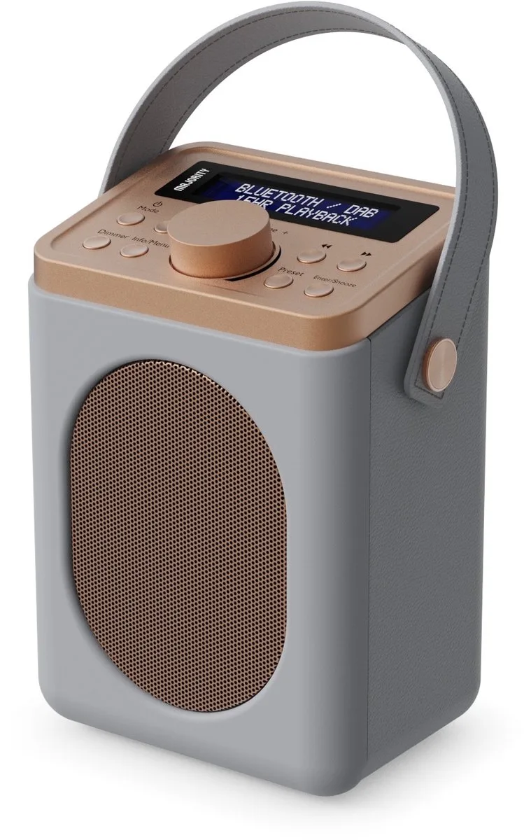 Little Shelford - Draagbare Radio - DAB+/FM - Bluetooth - Dubbele Wekker - Mono by Majority in Grey – product photo