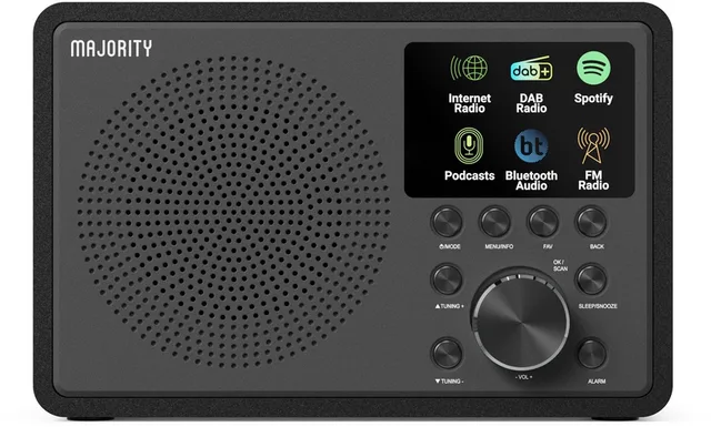 Touro - Internetradio - DAB+/FM - Bluetooth - Dubbele Wekker - Podcastspeler