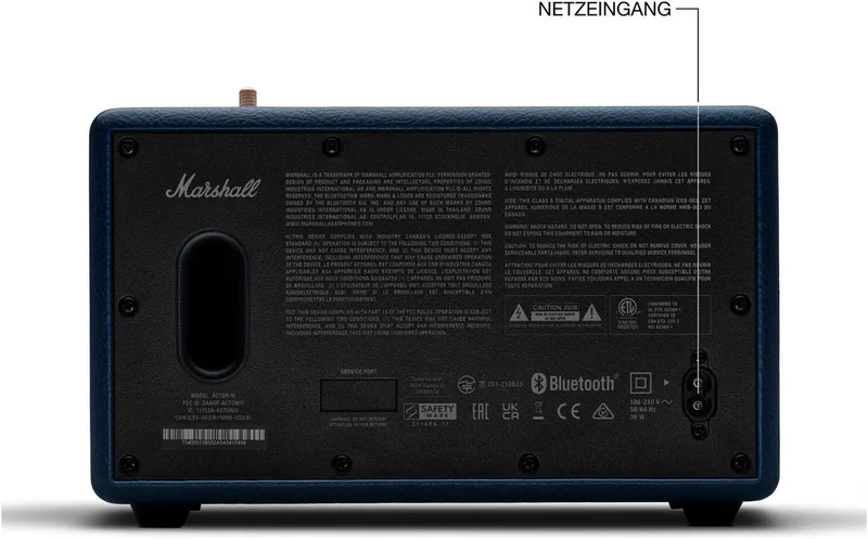 Acton III speaker BT Bluetooth speaker Blauw von Marshall – Produktfoto 4 von 5