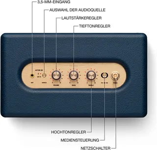 Acton III speaker BT Bluetooth speaker Blauw von Marshall – Produktfoto 3 von 5
