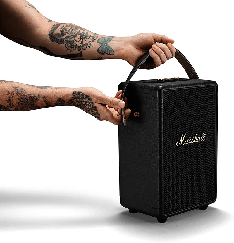 Tufton - Bluetooth Speaker - Zwart Metaal van Marshall in Zwart, Metaal – productfoto