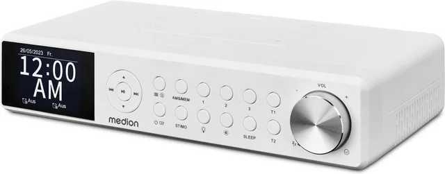 P66750 Keuken onderbouwradio (DAB+ keukenradio, PLL FM-radio, dimbaar TFT-kleurendisplay, kookwekker, Bluetooth, LED-strip, incl. montagemateriaal)