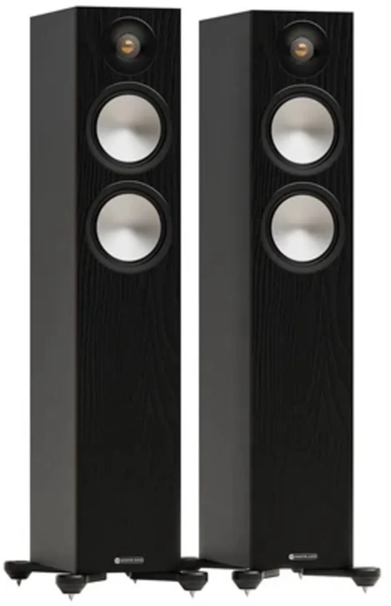 Brons 300 7G Passieve Vloerstaande Speaker - (Per paar van Monitor Audio in Zwart – productfoto
