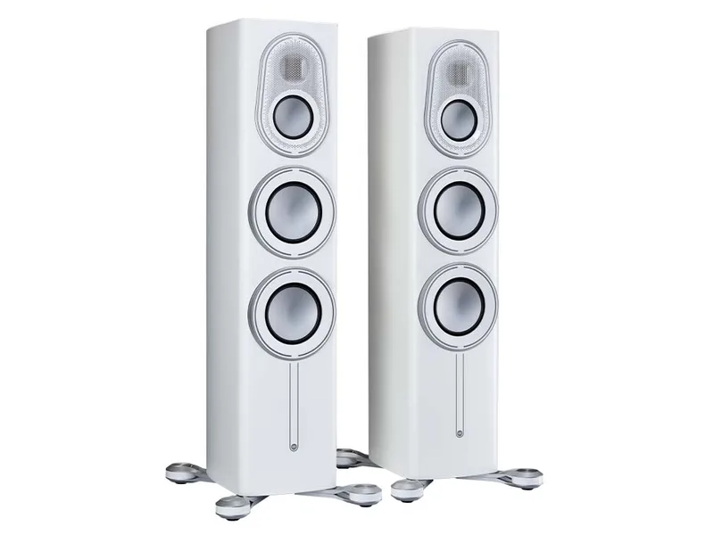 Platinum 200 3G Pure vloerstaande speaker satin white van Monitor Audio – productfoto