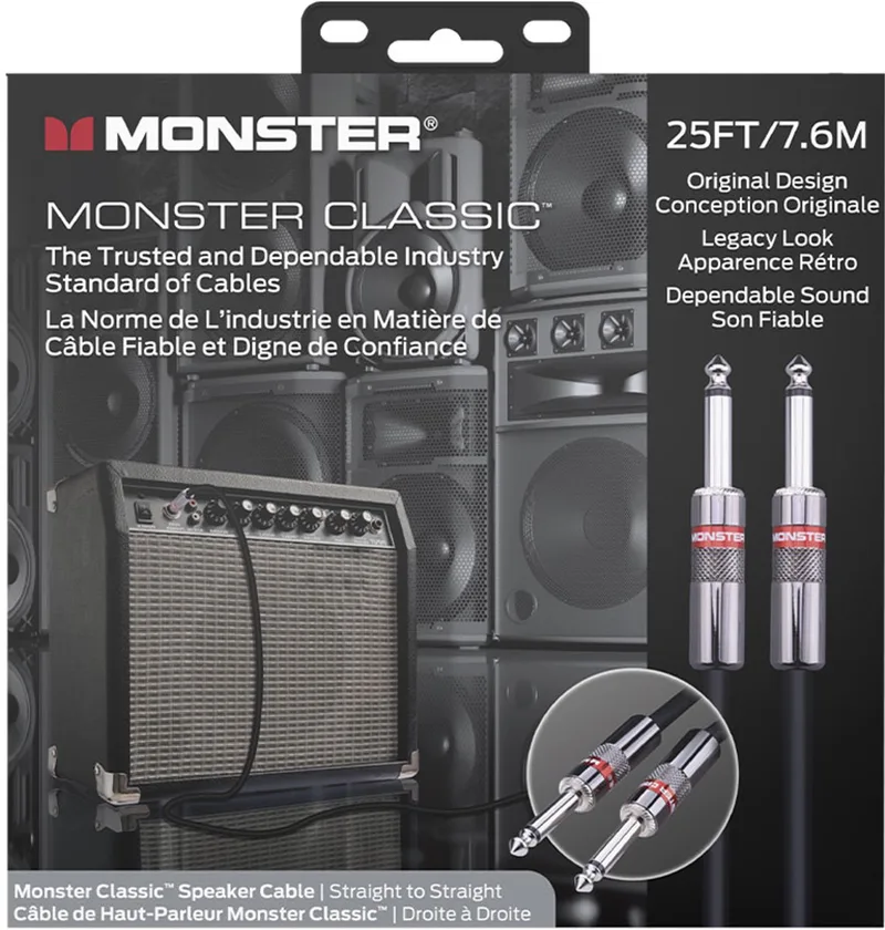 Classic Speakerkabel 7.5 Meter 600505 van Monster Cable in Zwart – productfoto