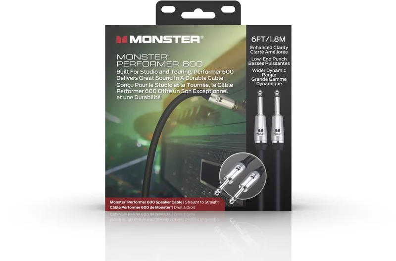 Performer 600 Jack Speakerkabel 1.8 Meter 600582 van Monster Cable in Zwart – productfoto