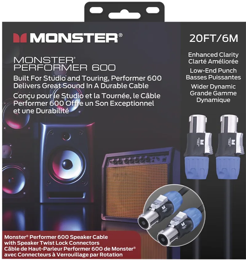 Performer 600 Speak-On Speakerkabel 6 Meter VMP60006 van Monster Cable in Zwart – productfoto