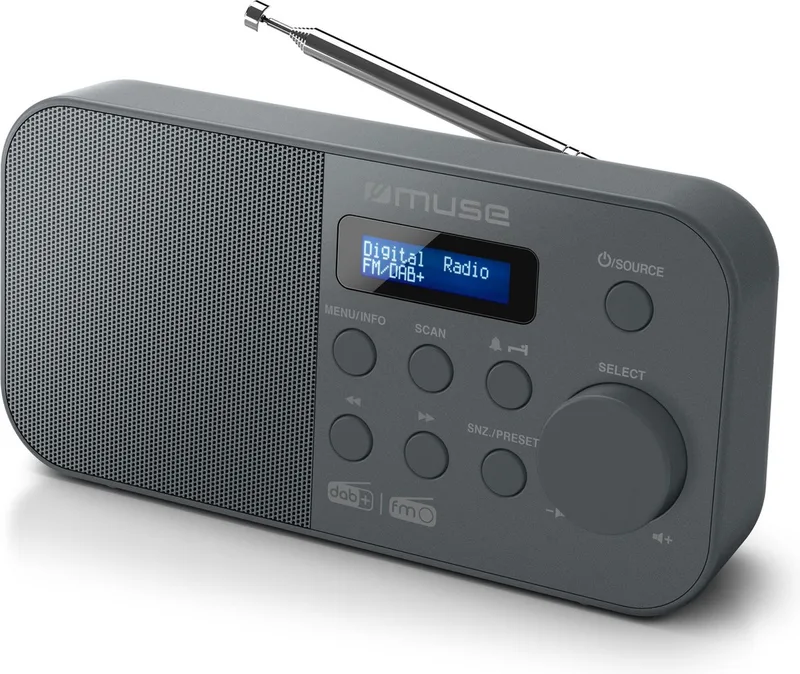 M-109DB - Compacte digitale DAB+ / FM radio van Muse in Zwart – productfoto