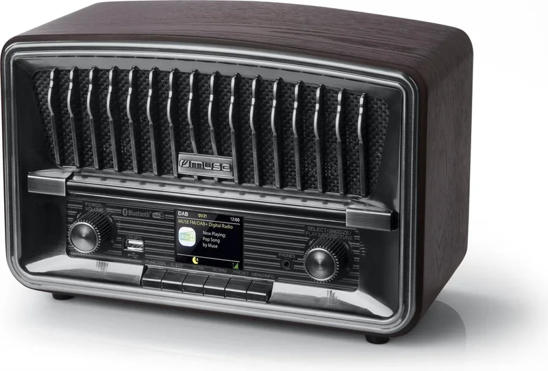 M-135DBT - DAB+/FM-radio met bluetooth, vintage by Muse in Hout – product photo