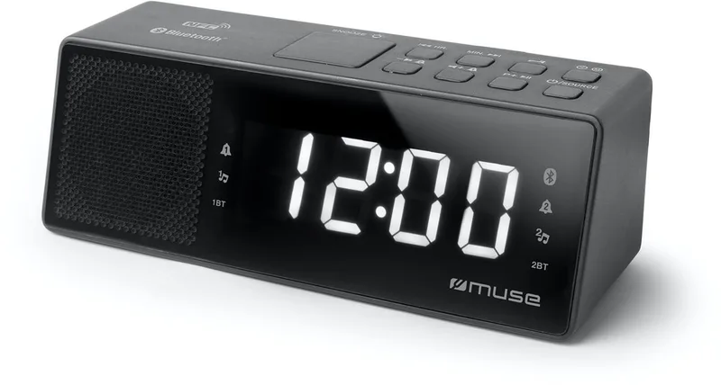 M-172BT - Digitale wekkerradio met bluetooth en USB by Muse in Black – product photo