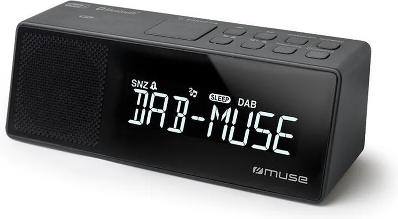 M-172DBT - Digitale wekkerradio, DAB+/FM, bluetooth, USB by Muse in Black – product photo