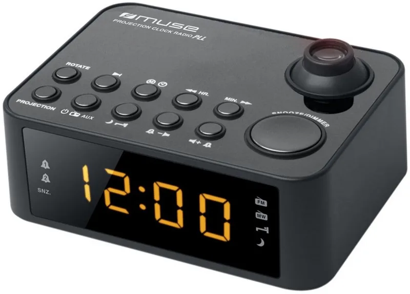 M-178P - Digitale wekkerradio met projectie by Muse in Black – product photo