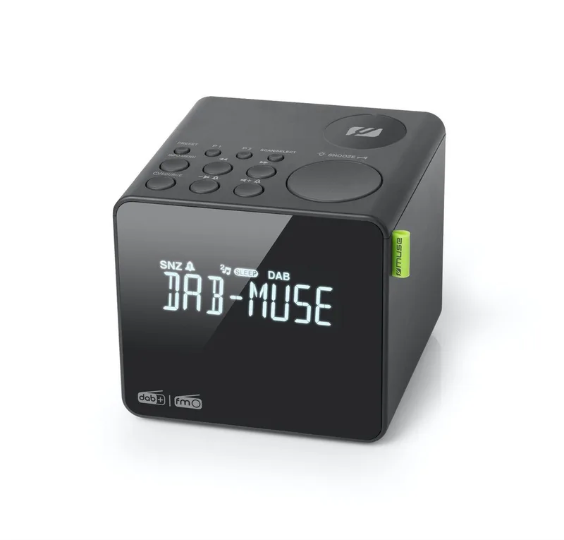 M-187CDB DAB+ - Digitale wekkerradio met DAB+/FM-radio en helder LED-display van Muse in Zwart – productfoto