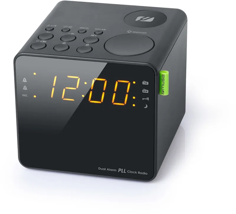 M-187CR - Digitale wekkerradio met helder LED-display från Muse i Svart – produktbild