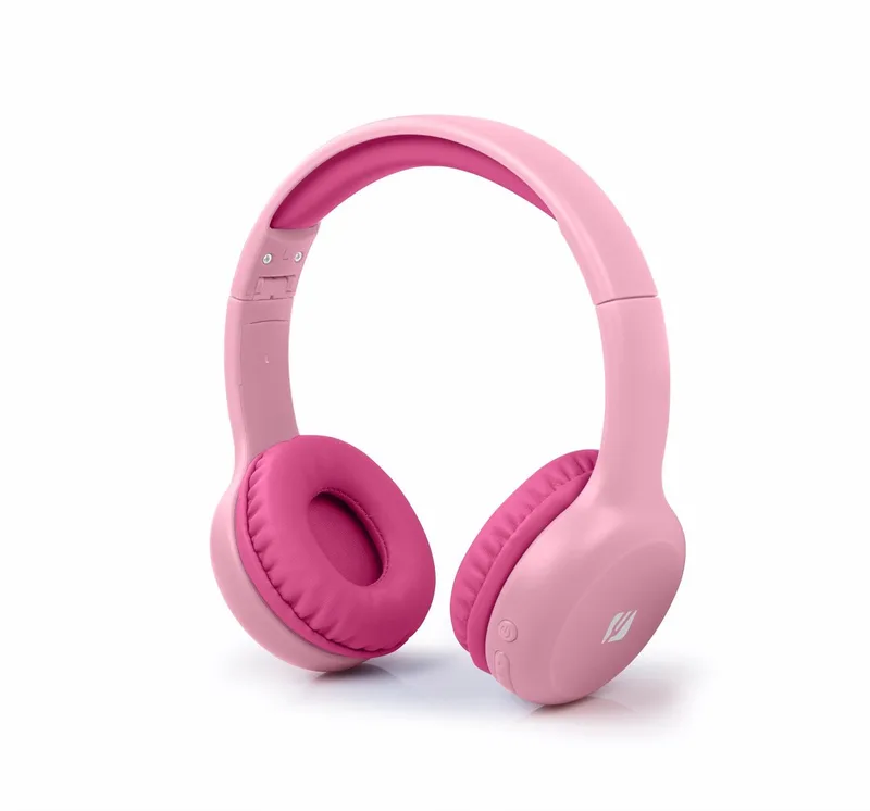 M-215BTP - Draadloze bluetooth stereo hoofdtelefoon voor kinderen van Muse in Roze – productfoto