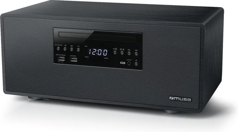 M-692BTC - Micro-audiosysteem met CD-speler, bluetooth, radio en USB van Muse in Zwart – productfoto