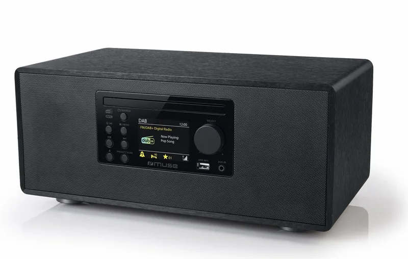 M-695DBT - Micro-audiosysteem met DAB+/FM-radio, bluetooth, CD en USB by Muse in Black – product photo