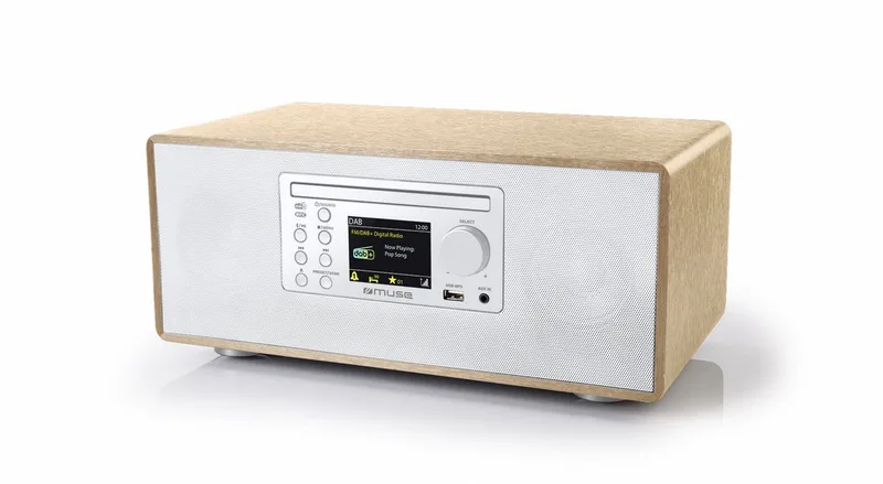 M-695DBTW - Micro-audiosysteem met DAB+/FM-radio, bluetooth, CD en USB by Muse in White – product photo