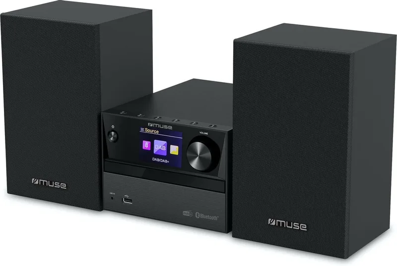 M-70DBT - Micro-audiosysteem met DAB+/FM-radio, CD, USB en bluetooth by Muse in Black – product photo