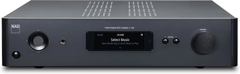 C 389 krachtige hifi stereo versterker van NAD in Zwart – productfoto