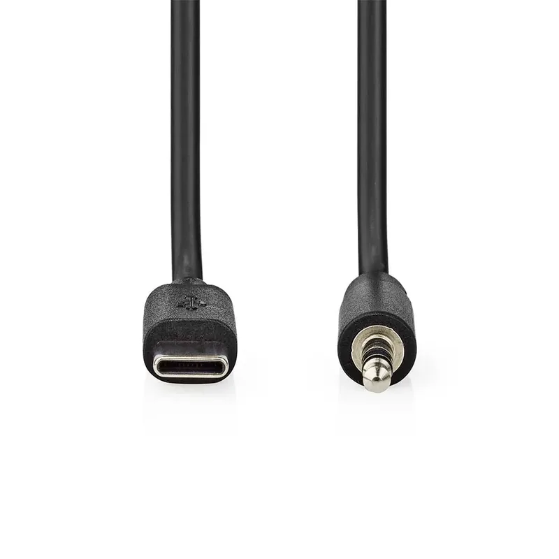 audio cable - 1 m by Nedis in Black – product photo