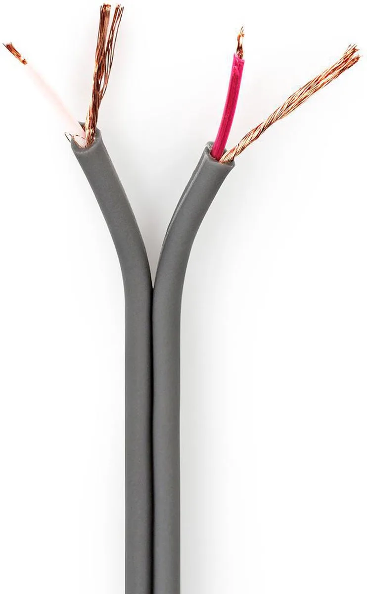 Audiokabel - 2 x 0.16 mm² - Koper - 100 m - Rond - PVC - Rol by Nedis in Dark grey – product photo