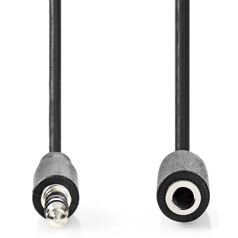 Cagl22050bk20 Stereo Audiokabel M-f Vernikkeld 3.5mm 3.5mm 2 M by Nedis – product photo 2 of 3