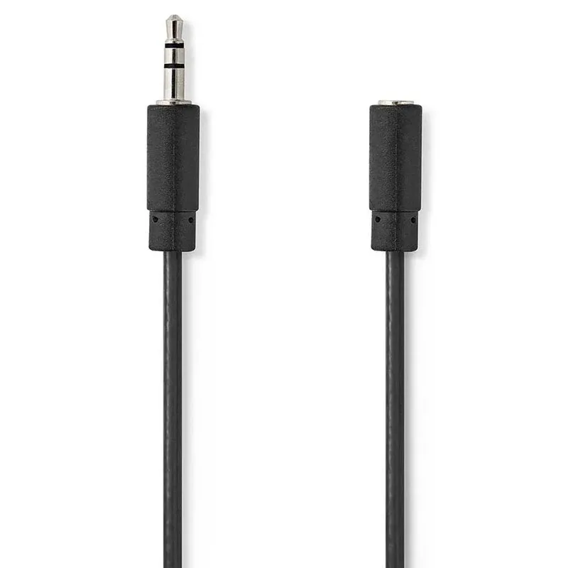 Cagl22050bk20 Stereo Audiokabel M-f Vernikkeld 3.5mm 3.5mm 2 M by Nedis – product photo 1 of 3