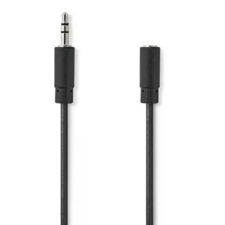 Cagl22050bk50 Stereo Audiokabel M-f Vernikkeld 3.5mm 3.5mm 5 M by Nedis – product photo 1 of 3