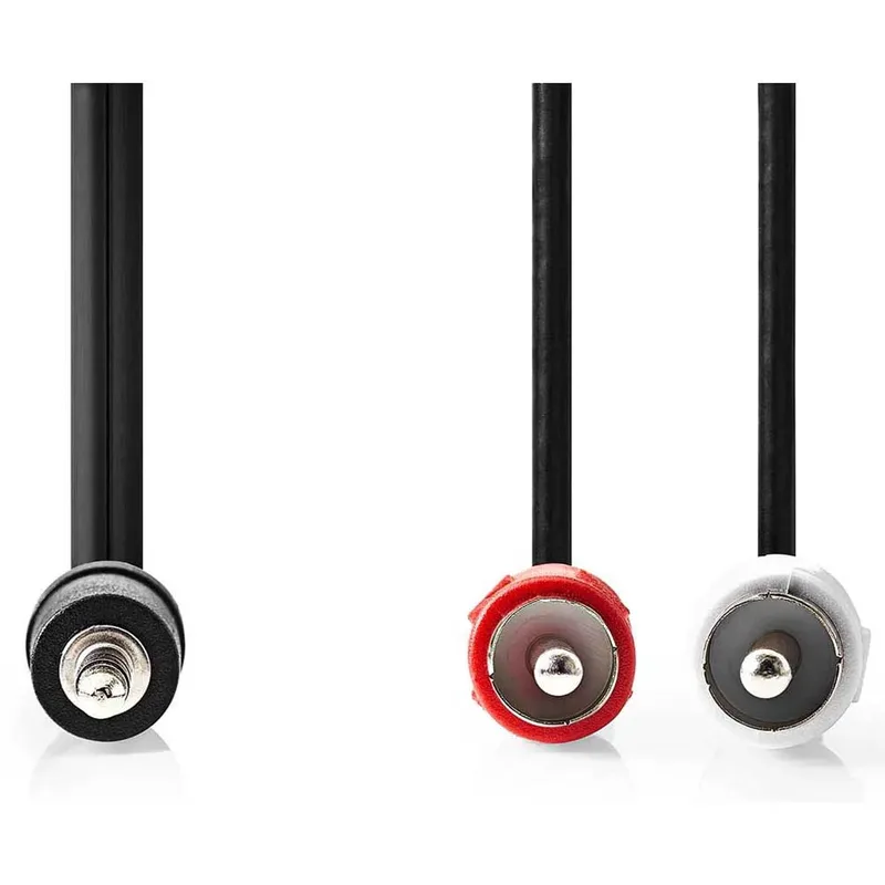Cagl22200bk30 Stereo Audiokabel M-2x Rca M Vernikkeld 3.5mm 3 M by Nedis – product photo 2 of 3