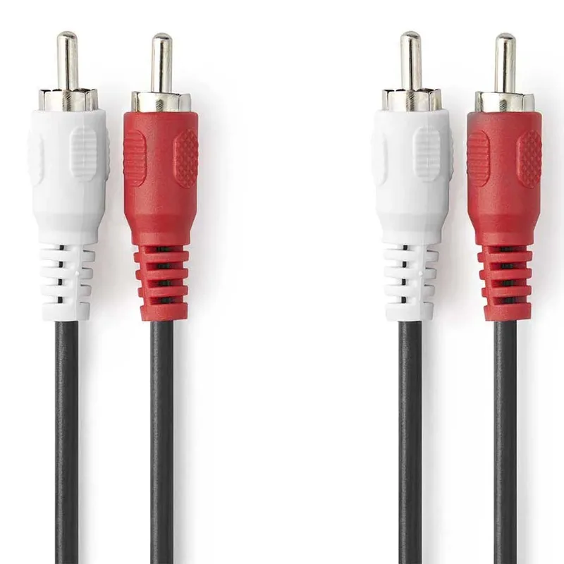 Cagl24200bk10 Stereo Audiokabel 2x Rca M-2x Rca M Vernikkeld 1 M van Nedis – productfoto 1 van 3