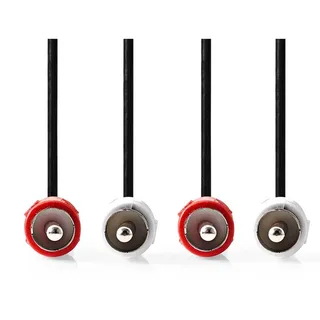 Cagl24200bk10 Stereo Audiokabel 2x Rca M-2x Rca M Vernikkeld 1 M van Nedis – productfoto 2 van 3