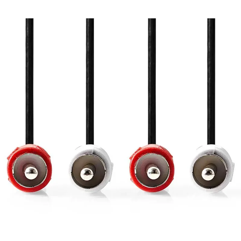 Cagl24200bk100 Stereo Audiokabel 2x Rca M-2x Rca M Vernikkeld 10 M von Nedis – Produktfoto 2 von 3